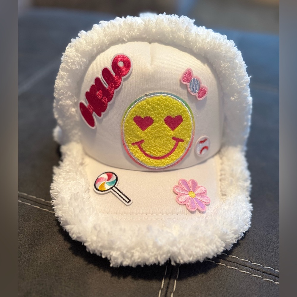 Cozy White Funny Designs Fluffy Hat.
Snapback.